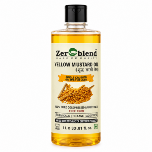 Zeroblend Yellow Mustard Oil – 1L | Cold Pressed & Unrefined