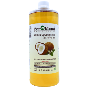 Zeroblend Virgin Coconut Oil – 1L (Unrefined, Unfiltered & Unmixed) 100% pure cold pressed VCO