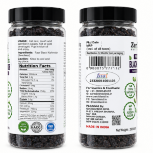 Zeroblend Premium Black Kishmish 250g | Organic Raisins